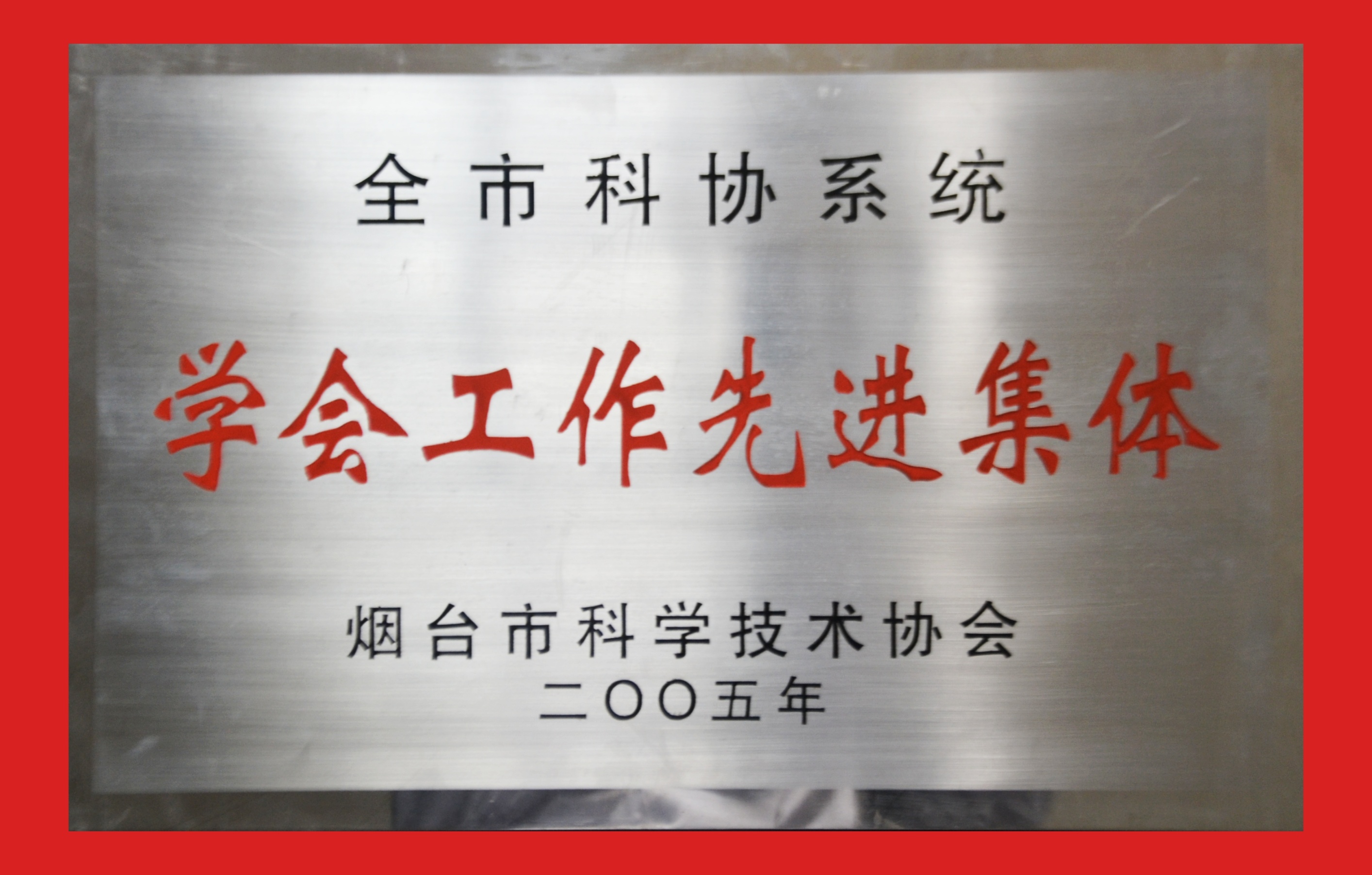 全市科協系統學會工(gōng)作(zuò)先進集體(tǐ)2005