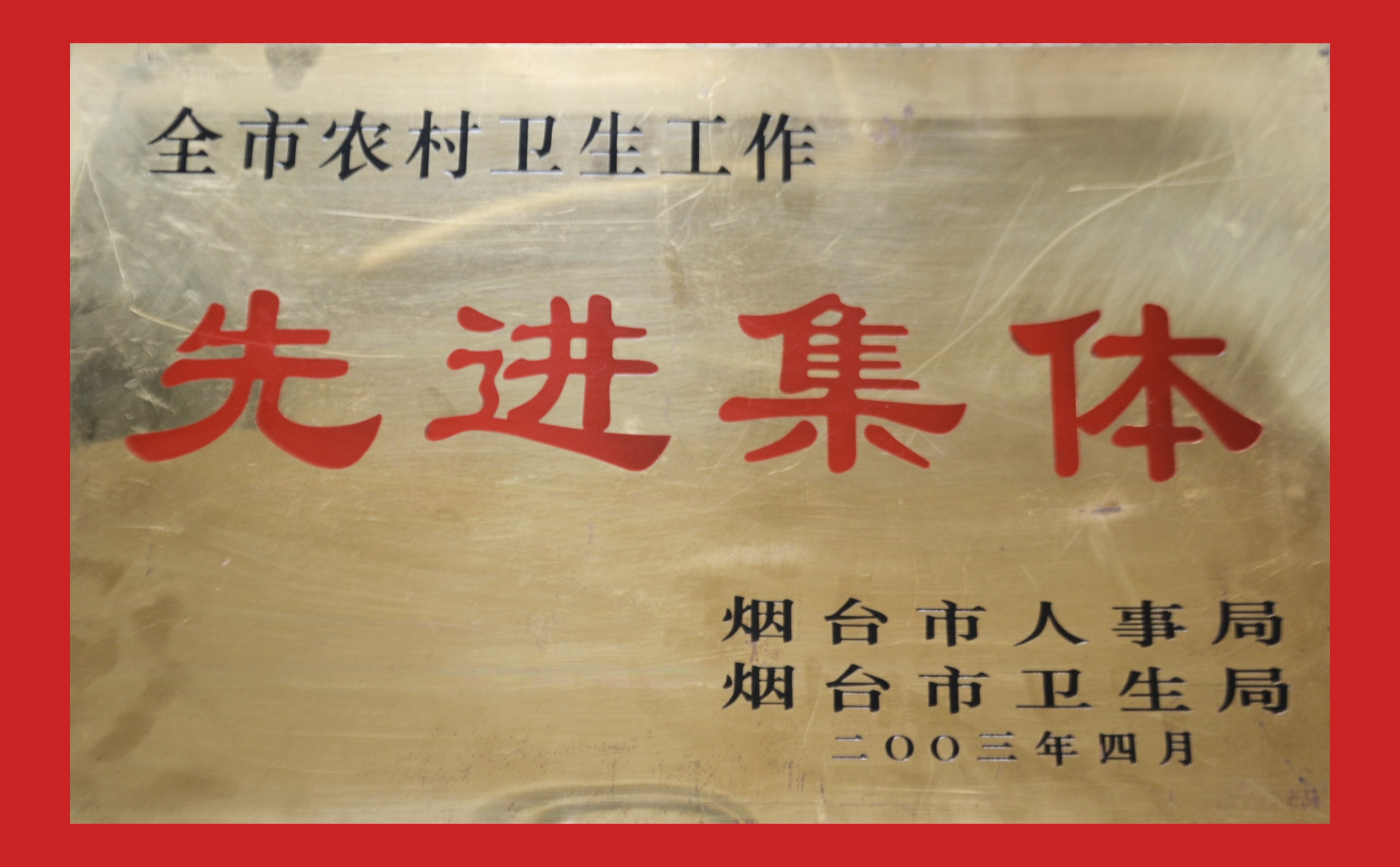 全市農村衛生(shēng)工(gōng)作(zuò)先進集體(tǐ)2003.04